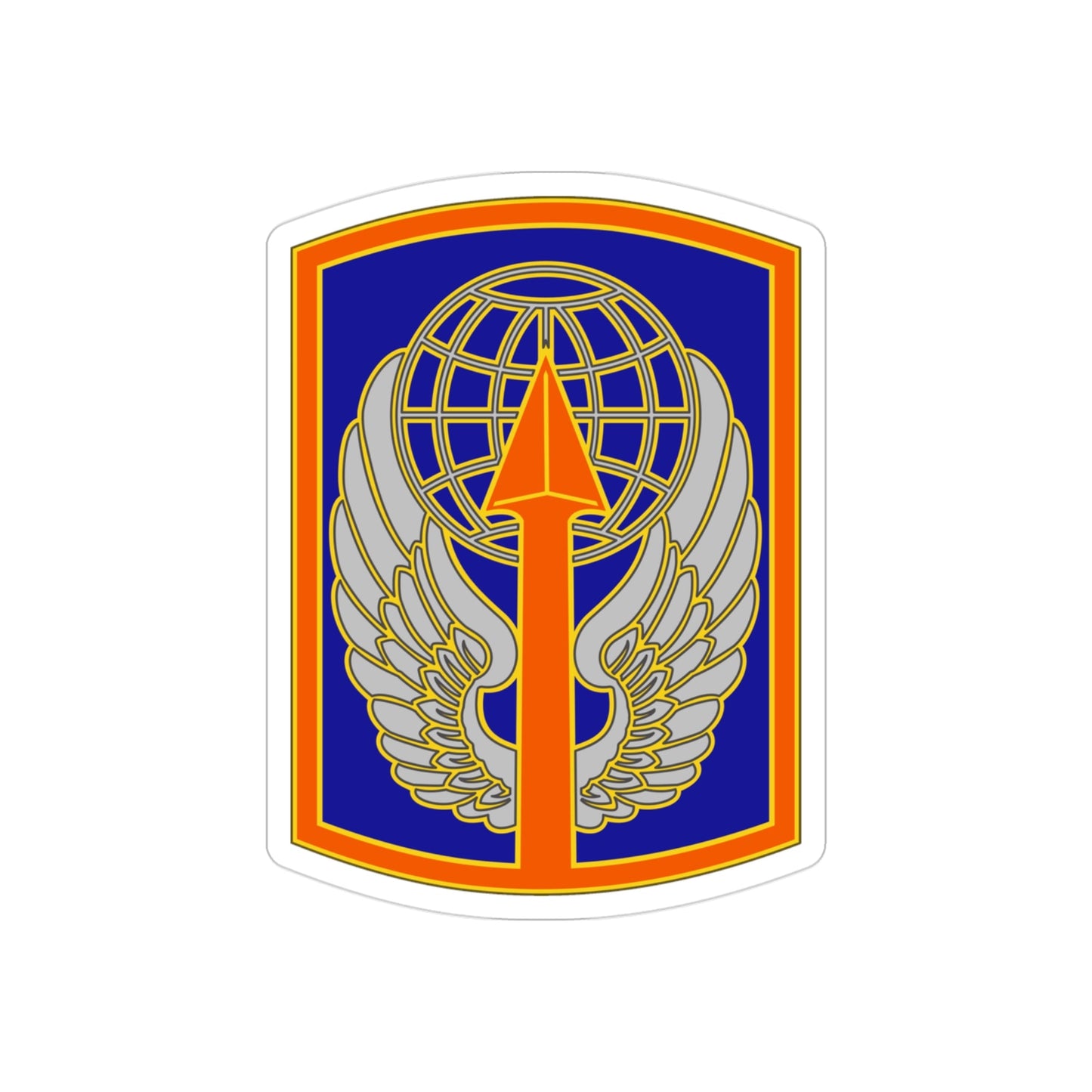 166 Aviation Brigade (U.S. Army) REVERSE PRINT Transparent STICKER-3" × 3"-The Sticker Space