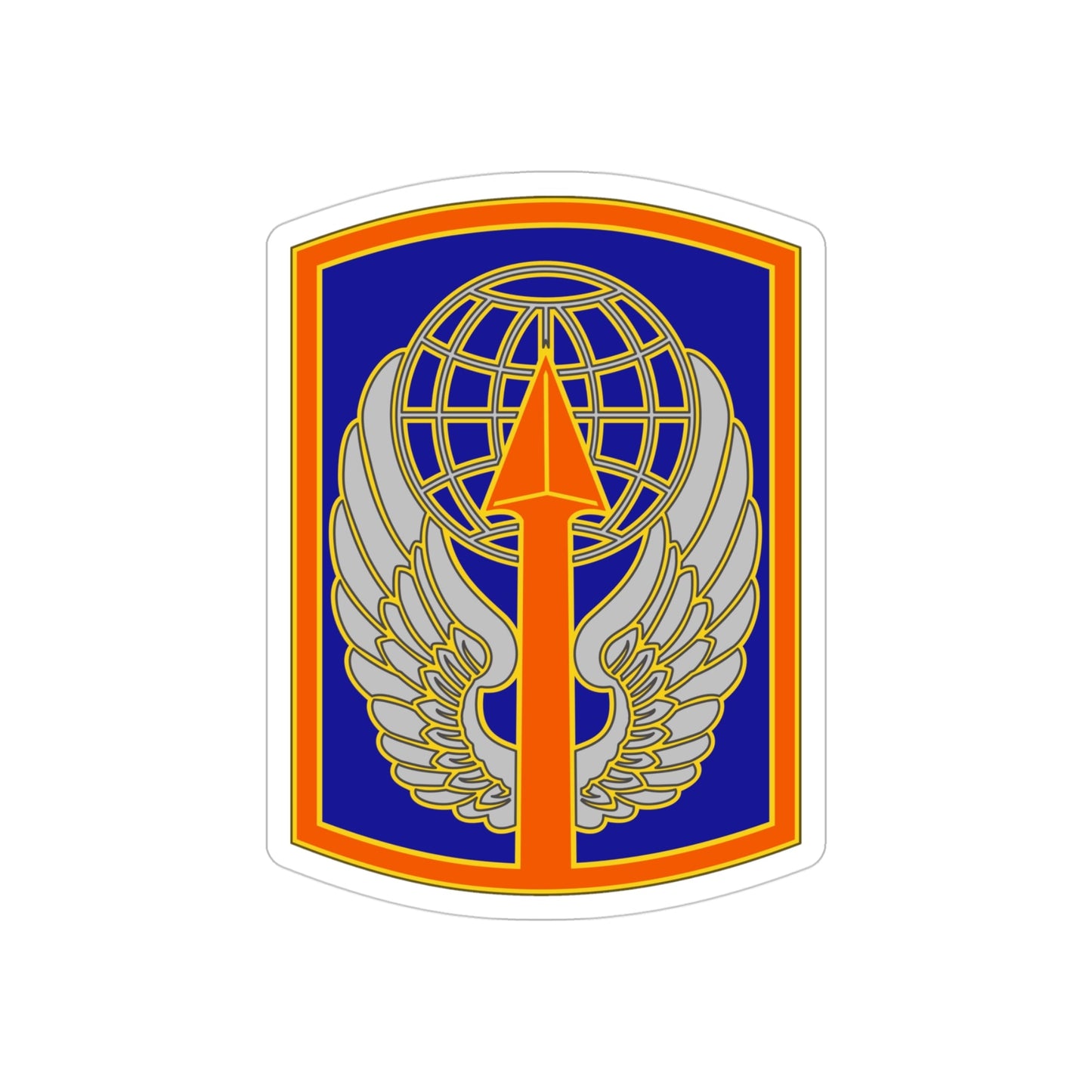 166 Aviation Brigade (U.S. Army) REVERSE PRINT Transparent STICKER-4" × 4"-The Sticker Space