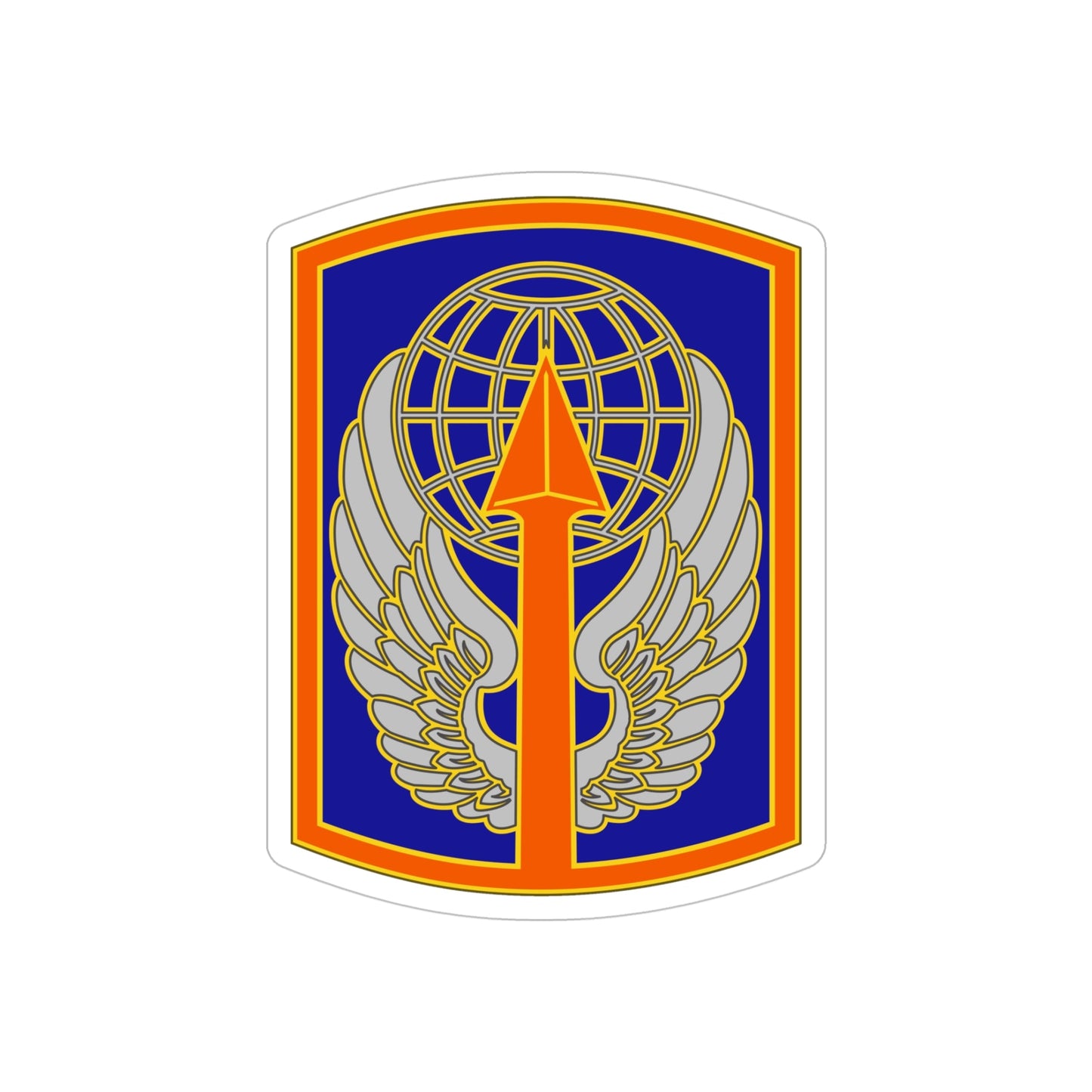 166 Aviation Brigade (U.S. Army) REVERSE PRINT Transparent STICKER-5" × 5"-The Sticker Space