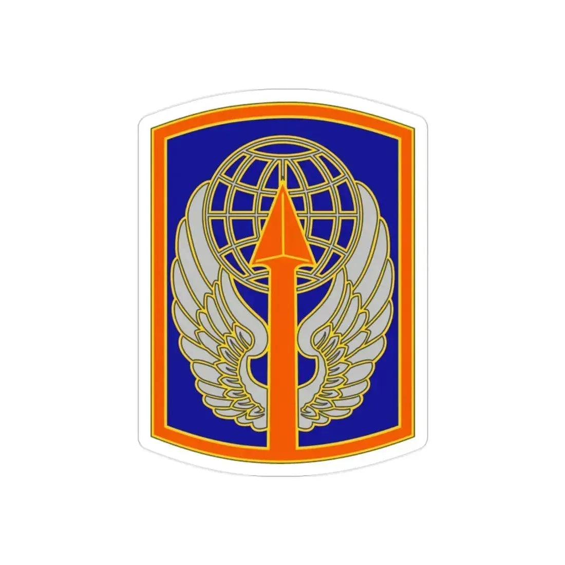 166 Aviation Brigade (U.S. Army) REVERSE PRINT Transparent Die-Cut STICKER 2 Inch Die-Cut Transparent - The Sticker Space