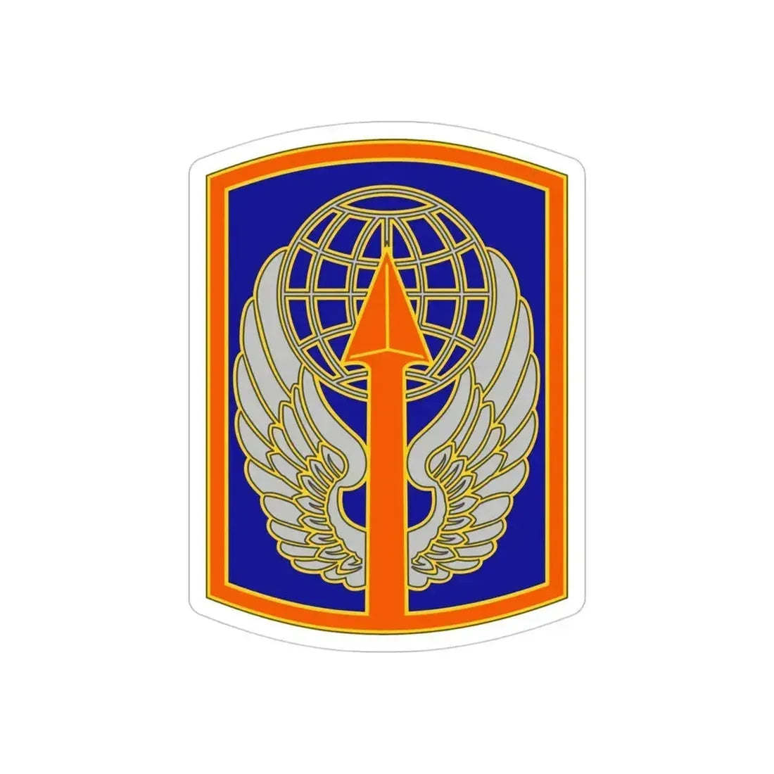 166 Aviation Brigade (U.S. Army) REVERSE PRINT Transparent Die-Cut STICKER 4 Inch Die-Cut Transparent - The Sticker Space