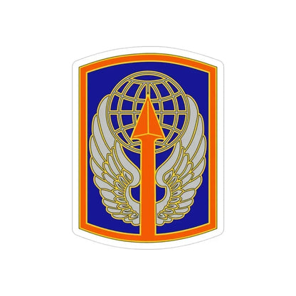 166 Aviation Brigade (U.S. Army) REVERSE PRINT Transparent Die-Cut STICKER 4 Inch Die-Cut Transparent - The Sticker Space