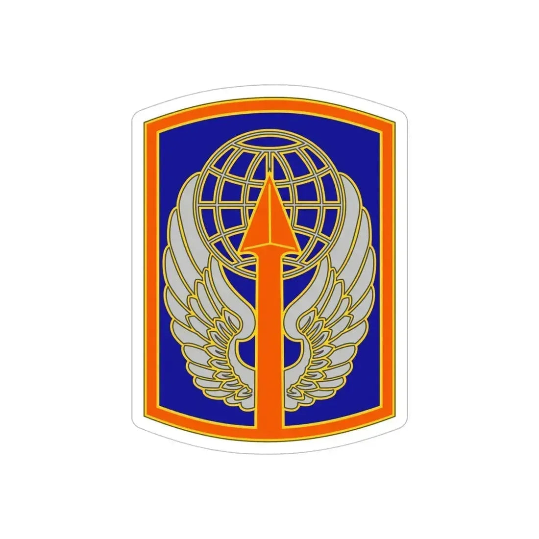 166 Aviation Brigade (U.S. Army) REVERSE PRINT Transparent Die-Cut STICKER 5 Inch Die-Cut Transparent - The Sticker Space