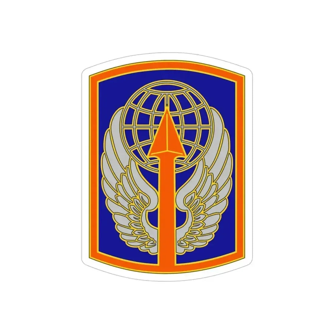 166 Aviation Brigade (U.S. Army) REVERSE PRINT Transparent Die-Cut STICKER 6 Inch Die-Cut Transparent - The Sticker Space