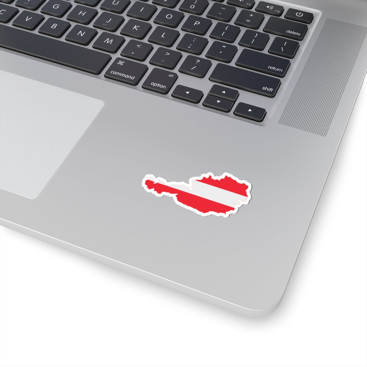 Austrian map with flag colors (Austria) STICKER Vinyl Kiss-Cut Decal