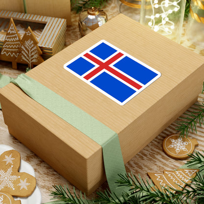 Flag of Iceland 1918-1944 (Iceland) STICKER Vinyl Kiss-Cut Decal