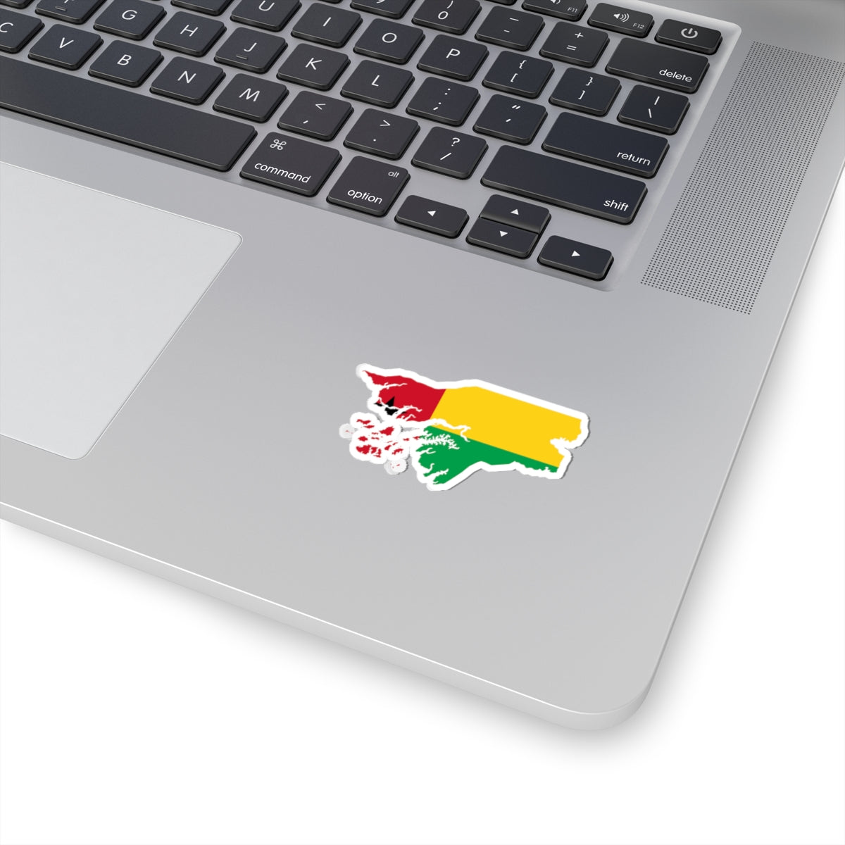 Flag map of Guinea-Bissau (Guinea) STICKER Vinyl Kiss-Cut Decal