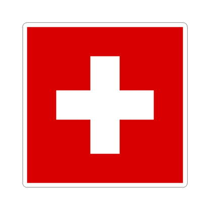 Flag of Switzerland - 2 (Switzerland) STICKER Vinyl Kiss-Cut Decal