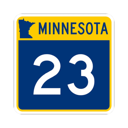 MN-23 (Minnesota) (Road Sign) STICKER Vinyl Kiss-Cut Decal
