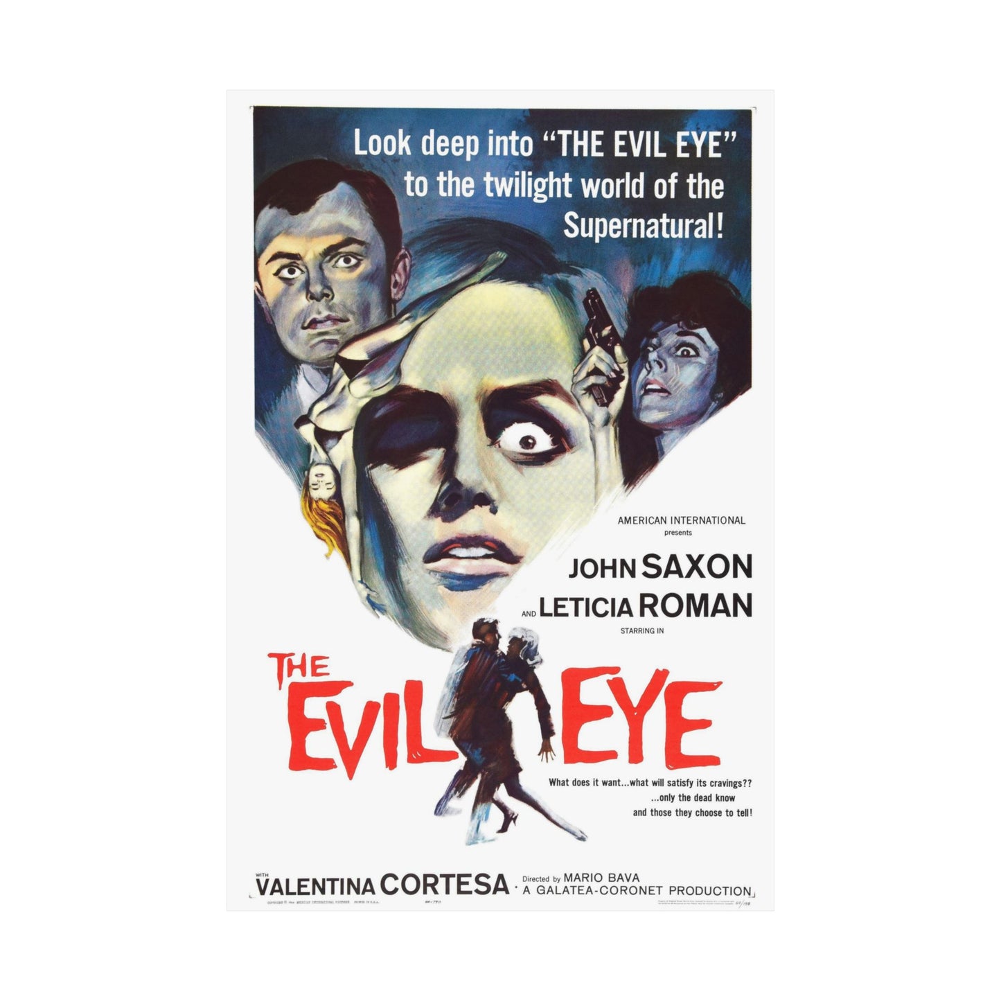 THE EVIL EYE (THE GIRL WHO KNEW TOO MUCH) 1963 - Paper Movie Poster