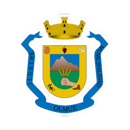 Escudo de Olmué (Chile) (Coat of Arms) STICKER Vinyl Kiss-Cut Decal
