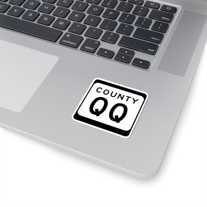 WIS County QQ (Wisconsin) (Road Sign) STICKER Vinyl Kiss-Cut Decal