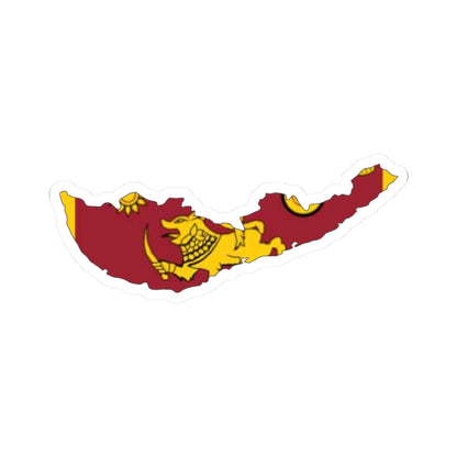 Southern Province Flag-map (Sri Lanka) STICKER Vinyl Kiss-Cut Decal