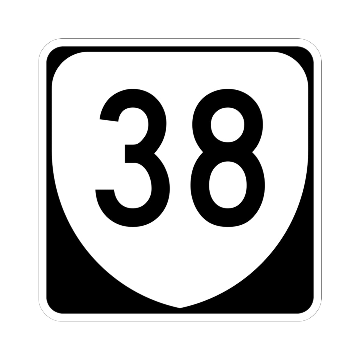 Virginia 38 (Virginia) (Road Sign) STICKER Vinyl Kiss-Cut Decal