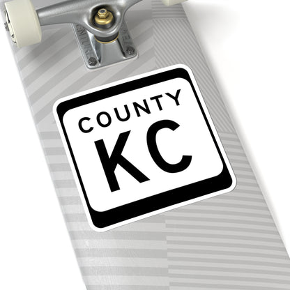 WIS County KC (Wisconsin) (Road Sign) STICKER Vinyl Kiss-Cut Decal