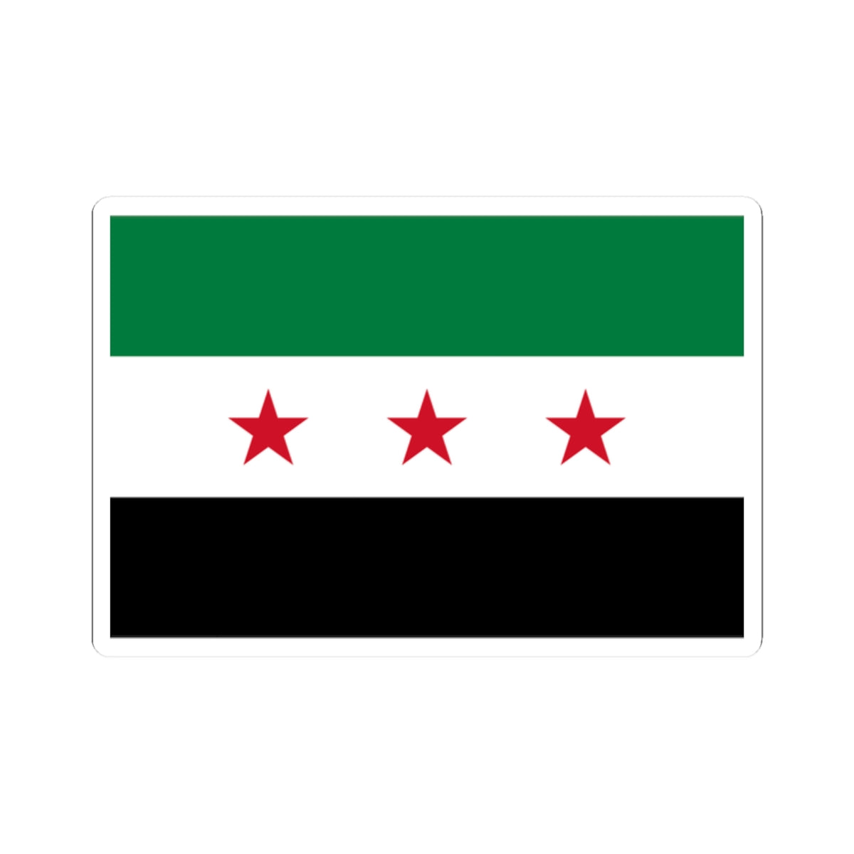 Flag of the Syrian revolution small stars (Syria) STICKER Vinyl Kiss-Cut Decal