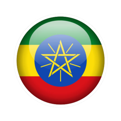 Flag orb Ethiopia (Ethiopia) STICKER Vinyl Kiss-Cut Decal