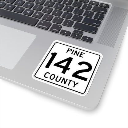 Pine County Route 142 MN (Minnesota) (Road Sign) STICKER Vinyl Kiss-Cut Decal