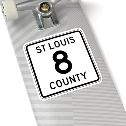 St Louis County Route 8 MN (Minnesota) (Road Sign) STICKER Vinyl Kiss-Cut Decal
