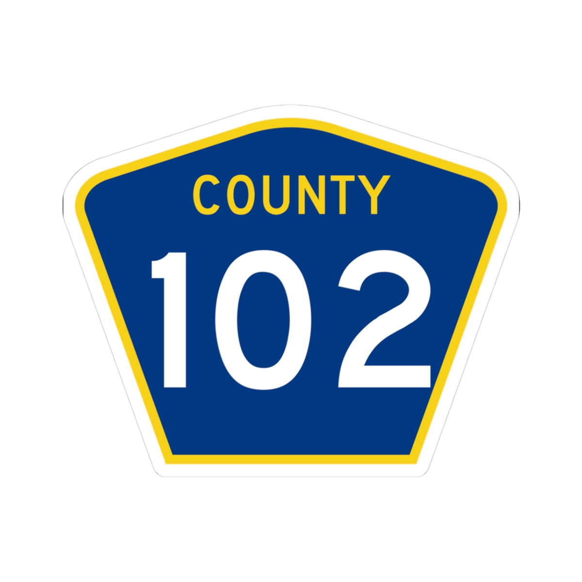 County 102 MN (Minnesota) (Road Sign) STICKER Vinyl Kiss-Cut Decal