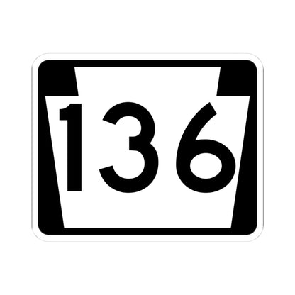 PA-136 (Pennsylvania) (Road Sign) STICKER Vinyl Kiss-Cut Decal