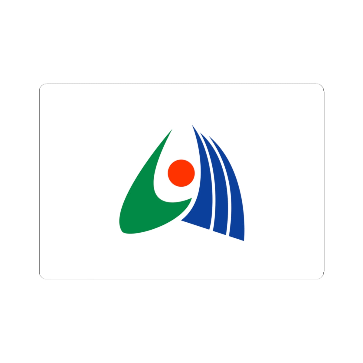 Flag of Mukawa Hokkaido (Japan) STICKER Vinyl Kiss-Cut Decal