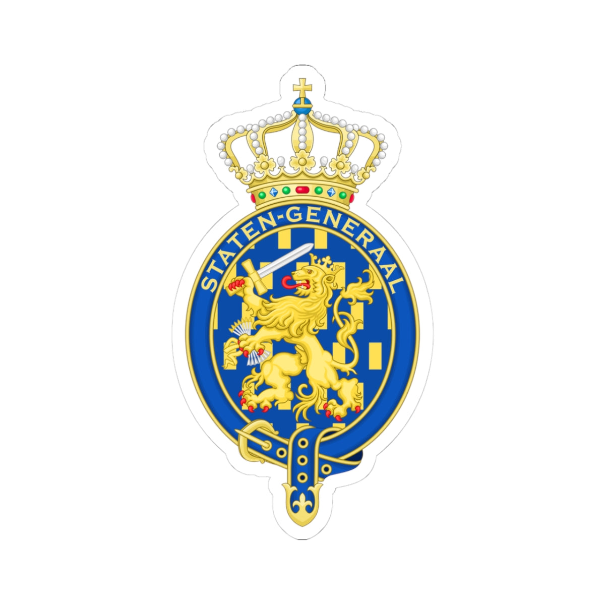 Coat of arms of the Staten Generaal - STICKER Vinyl Kiss-Cut Decal