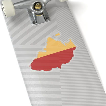 Flag map of Moravia (Czech Republic) STICKER Vinyl Kiss-Cut Decal
