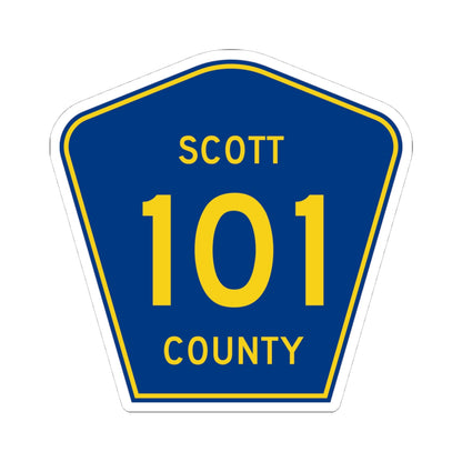 Scott County Route 101 MN (Minnesota) (Road Sign) STICKER Vinyl Kiss-Cut Decal