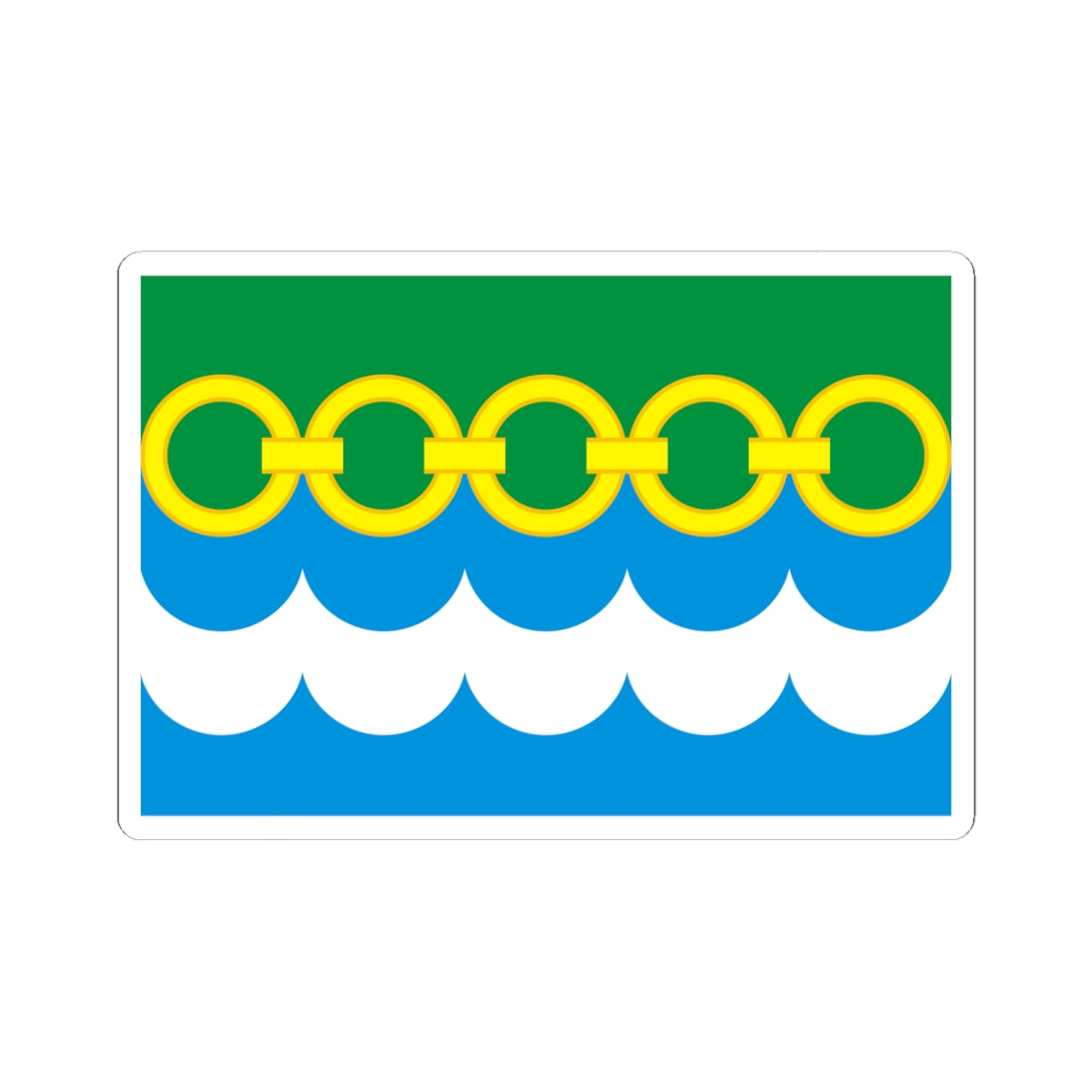 Flag of Klishinskoe Moscow oblast (Russia) STICKER Vinyl Kiss-Cut Decal