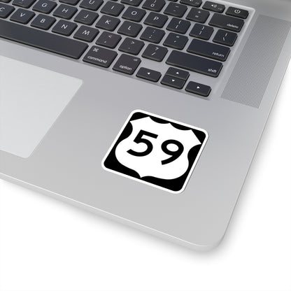 US 59 MN 1961 (Minnesota) (Road Sign) STICKER Vinyl Kiss-Cut Decal