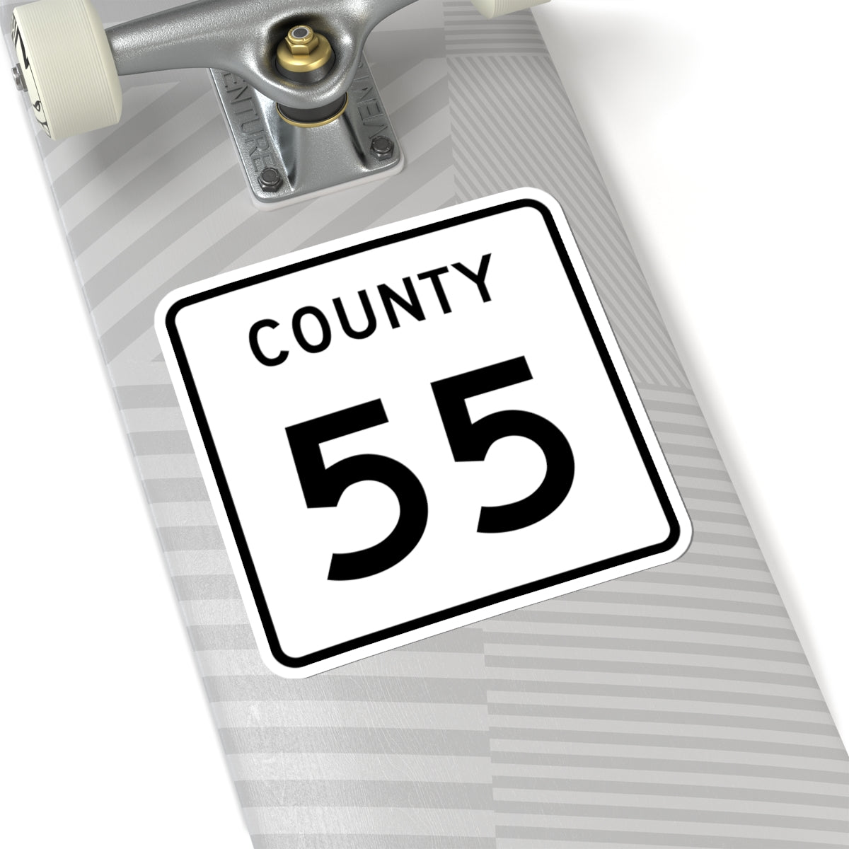 County 55 square (Minnesota) (Road Sign) STICKER Vinyl Kiss-Cut Decal