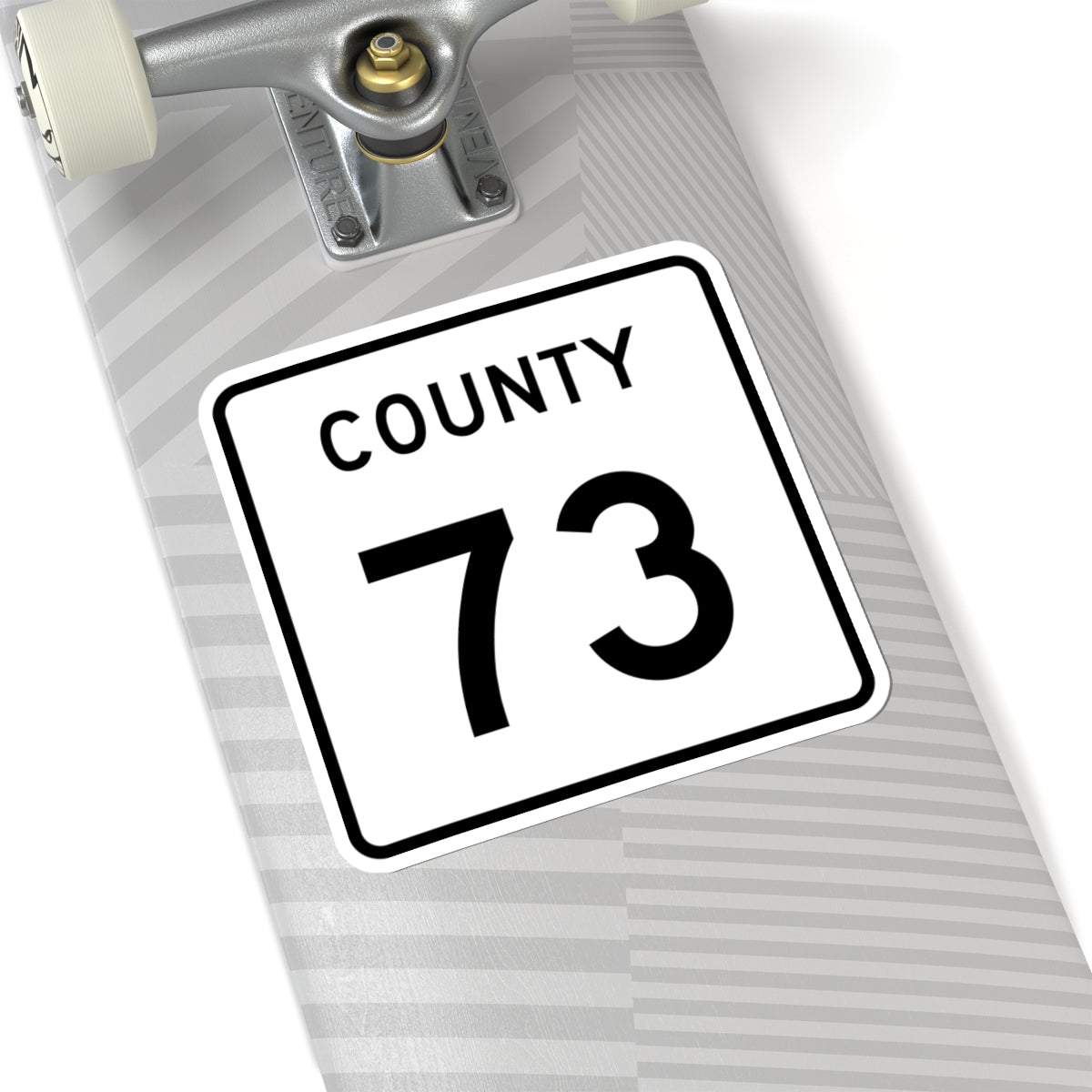 County 73 square (Minnesota) (Road Sign) STICKER Vinyl Kiss-Cut Decal