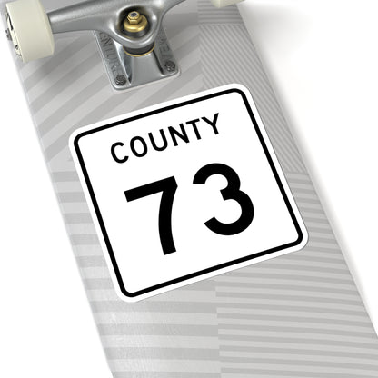 County 73 square (Minnesota) (Road Sign) STICKER Vinyl Kiss-Cut Decal