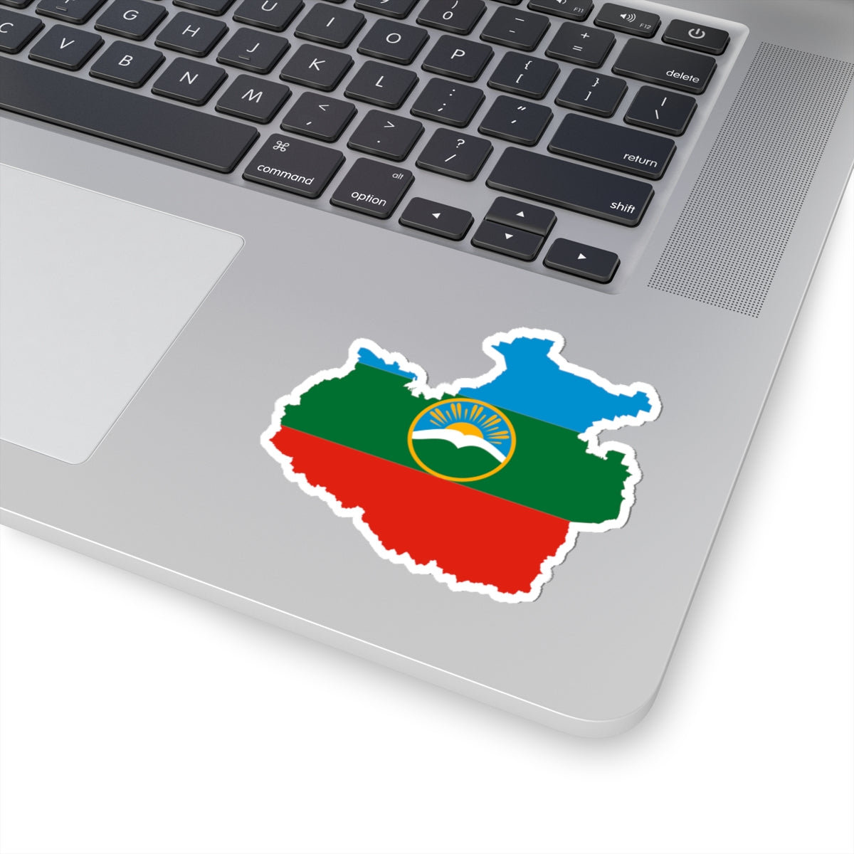 Flag-map of Karachay-Cherkess (Russia) STICKER Vinyl Kiss-Cut Decal