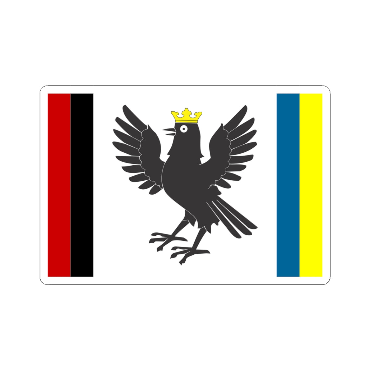 Flag of Ivano Frankivsk Oblast Ukraine - STICKER Vinyl Kiss-Cut Decal