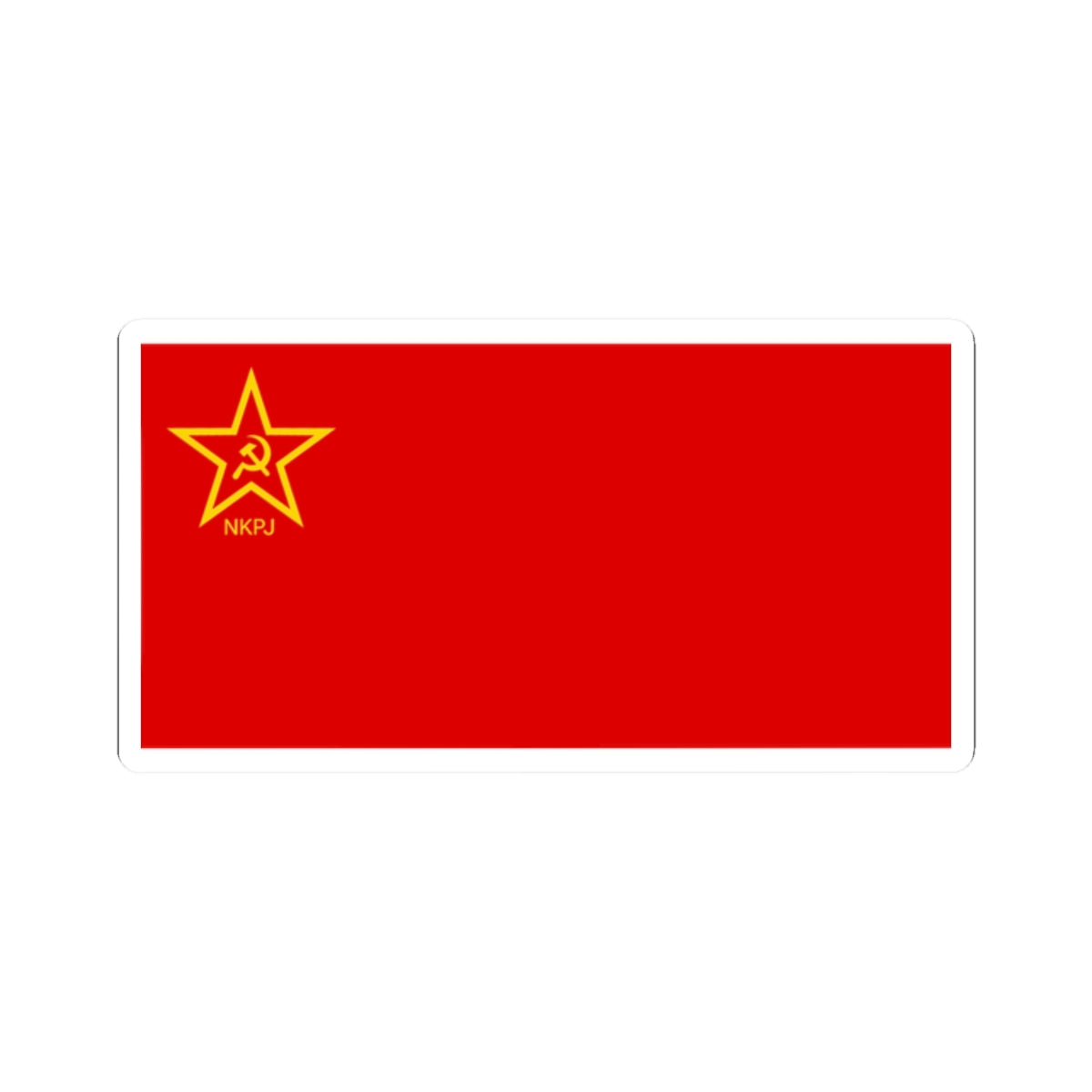 Flag of the New Communist Party of Yugoslavia 1990-1995 latin (Serbia) STICKER Vinyl Kiss-Cut Decal