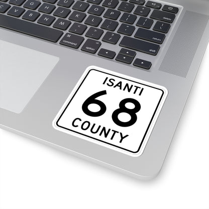 Isanti County 68 MN (Minnesota) (Road Sign) STICKER Vinyl Kiss-Cut Decal