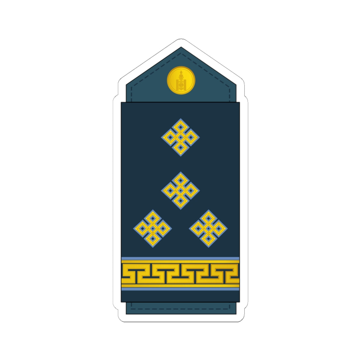 10.Mongolian Air Force CPT (Mongolia) (Military Rank) STICKER Vinyl Kiss-Cut Decal