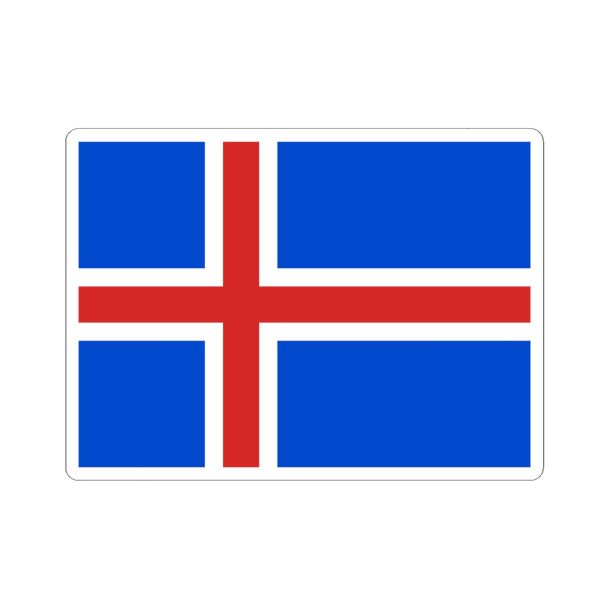 Flag of Iceland 1918-1944 (Iceland) STICKER Vinyl Kiss-Cut Decal