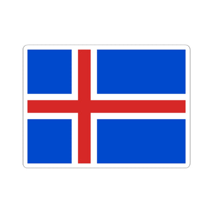 Flag of Iceland 1918-1944 (Iceland) STICKER Vinyl Kiss-Cut Decal