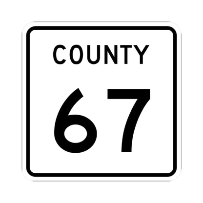 County 67 square (Minnesota) (Road Sign) STICKER Vinyl Kiss-Cut Decal