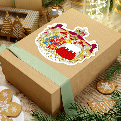 Armoiries d Anne-Sophie de Reventlow (Denmark) (Coat of Arms) STICKER Vinyl Kiss-Cut Decal