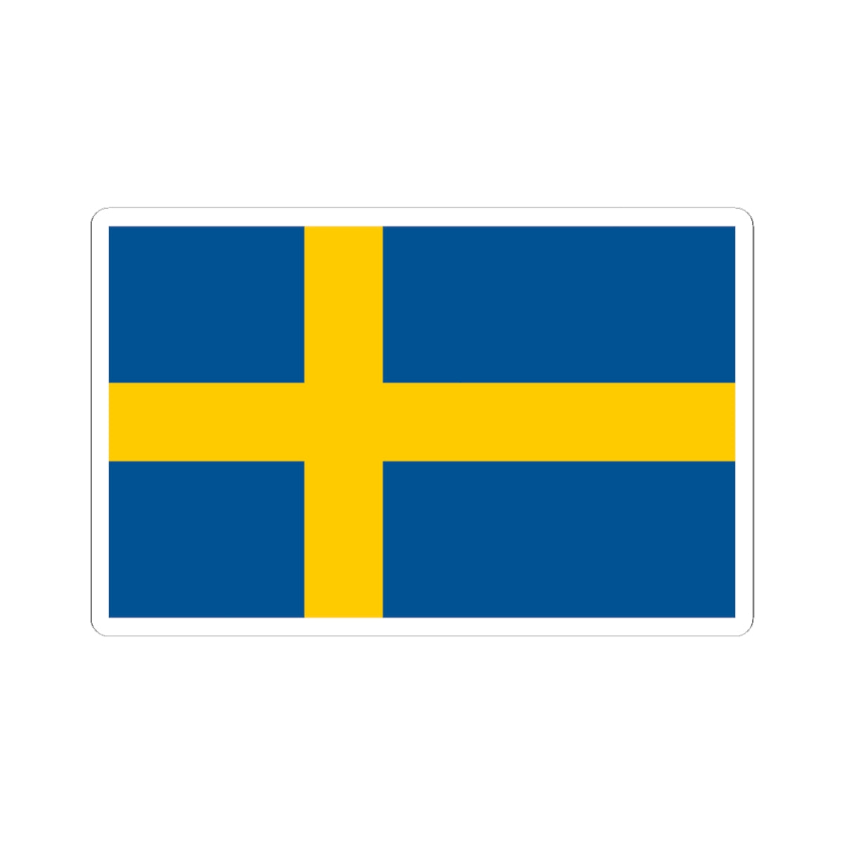 Flag of Sweden (Sweden) STICKER Vinyl Kiss-Cut Decal