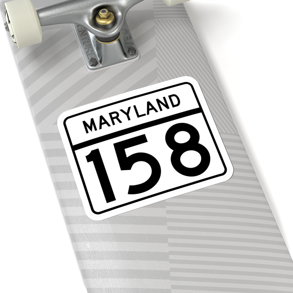 MD Route 158 (Maryland) (Road Sign) STICKER Vinyl Kiss-Cut Decal