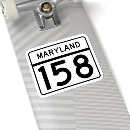 MD Route 158 (Maryland) (Road Sign) STICKER Vinyl Kiss-Cut Decal
