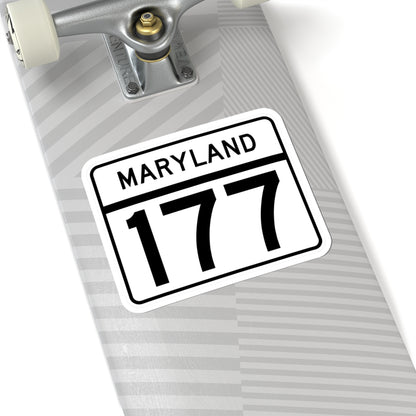 MD Route 177 (Maryland) (Road Sign) STICKER Vinyl Kiss-Cut Decal