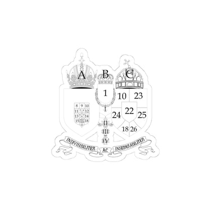 Austro-hungarian coat of arms 1914 with numbers (Austria) (Coat of Arms) STICKER Vinyl Kiss-Cut Decal