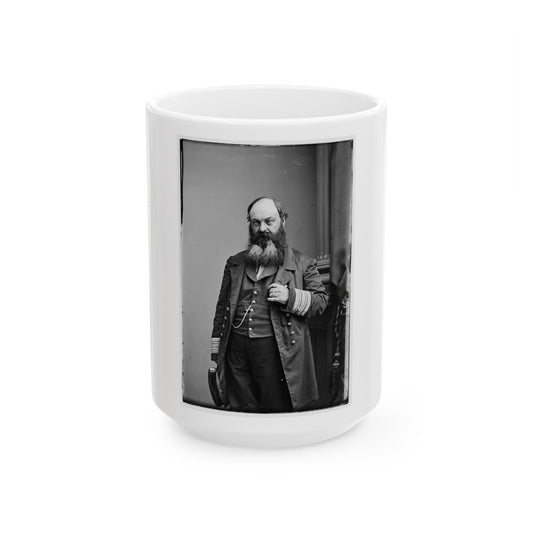 Portrait Of Commodore William D. Porter, Officer Of The Federal Navy (U.S. Civil War) White Coffee Mug