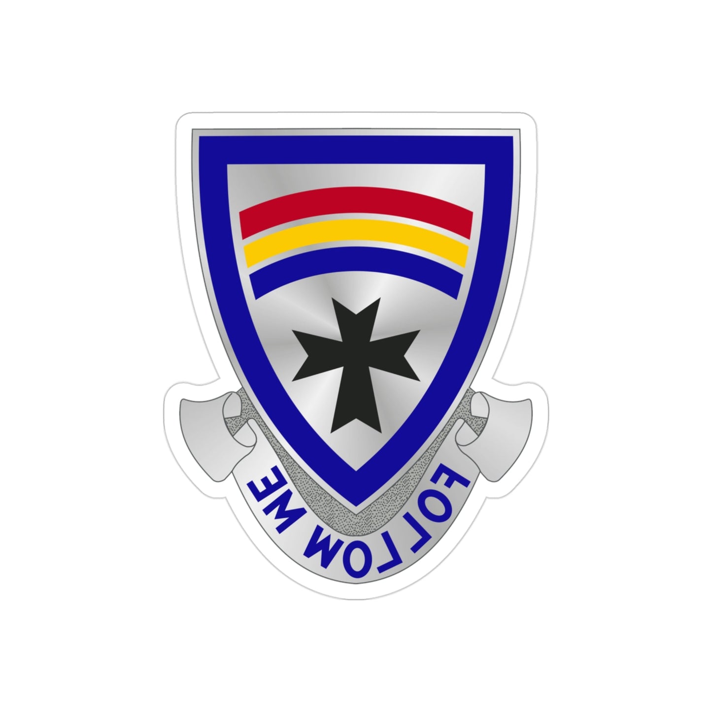 166th Infantry Regiment (U.S. Army) REVERSE PRINT Transparent STICKER-3" × 3"-The Sticker Space